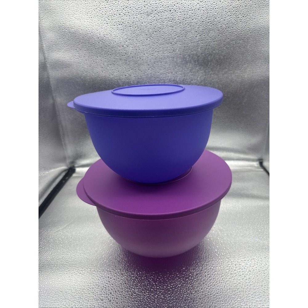 Tupperware Impressions Set Of 2 Nesting Mixing Bowls 2.5L, 4.3L